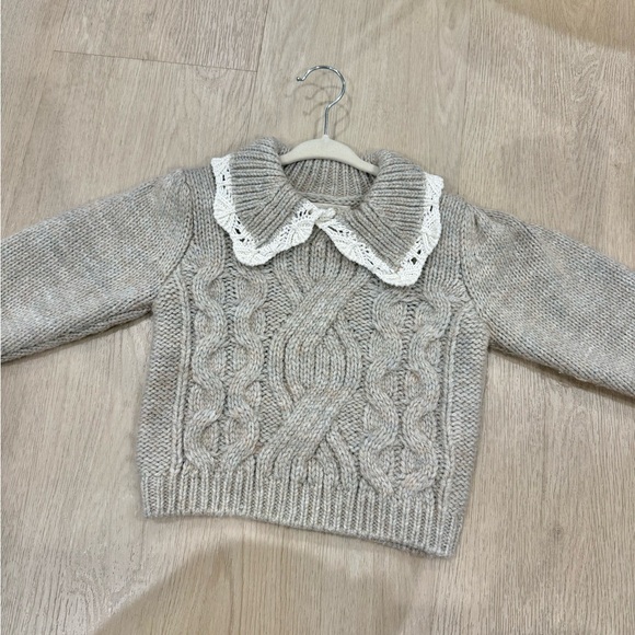 Rylee + Cru Alice Sweater, Heathered Antique - Picture 2 of 3